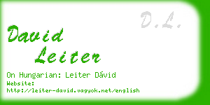 david leiter business card